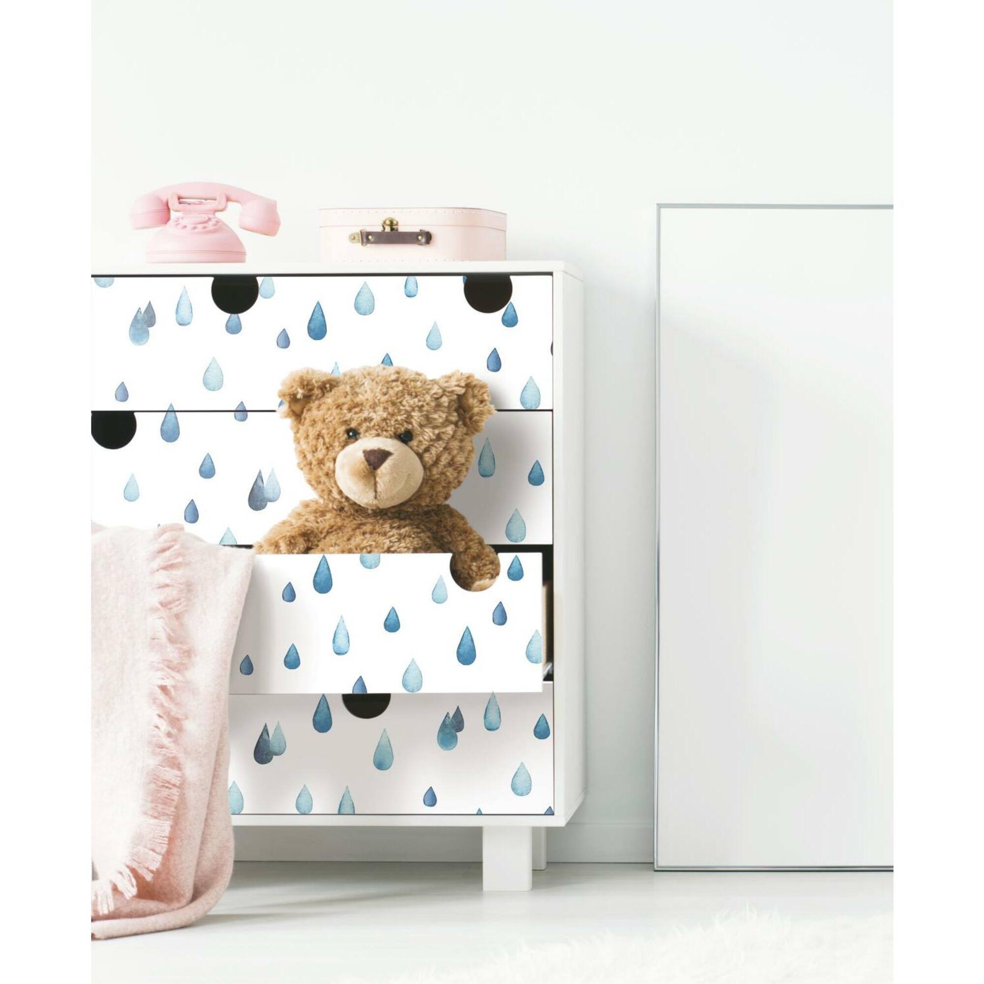 RoomMates Clara Jean Raindrops Peel & Stick Wallpaper